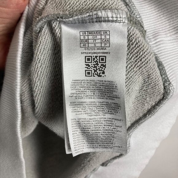 Guess Factory Womens Gray Eco Damia Logo Sweatshirt Small Oversize Patch Letters - Picture 3 of 6